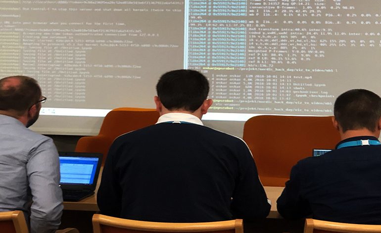 Code experts at Hack Day in Helsinki. Photo: Tommy Nordlund.
