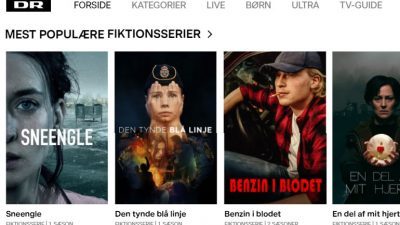 DR var ett av de bolag som bidrog med insikter och erfarenheter kring publicering. Foto: Skärmavbildning av DRTV.